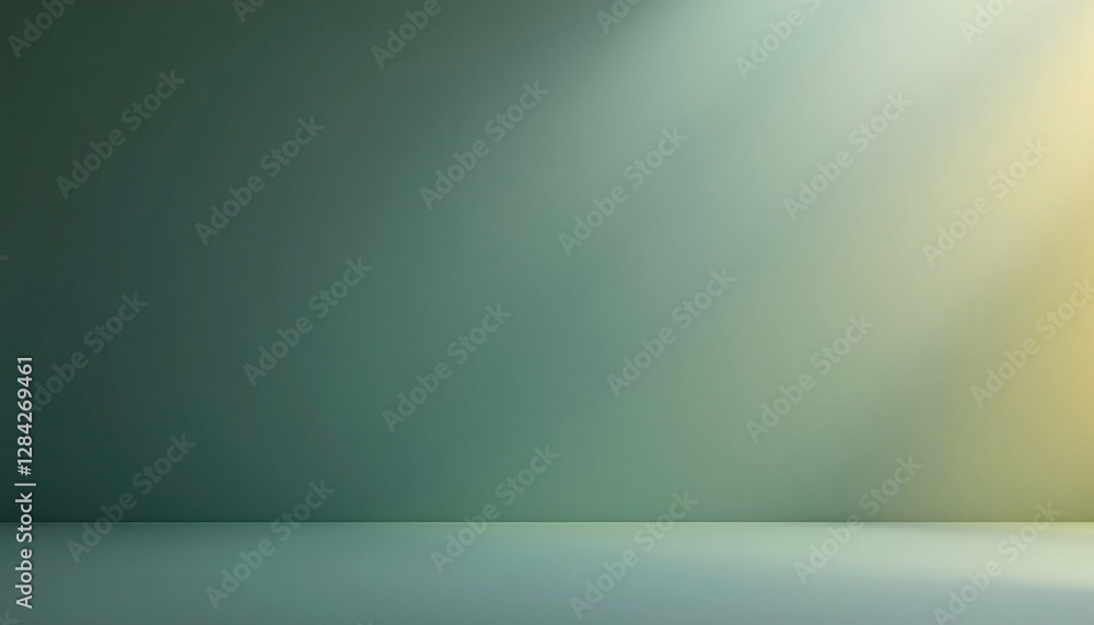 Poster serene green gradient: a minimalist backdrop for your designs. perfect for showcasing products or ad