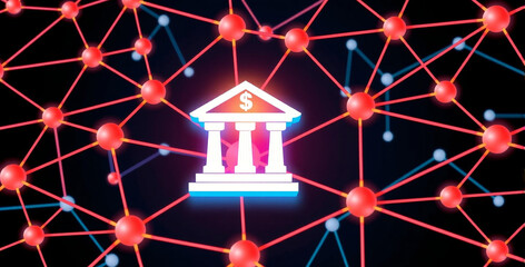 Digital Banking Network Concept