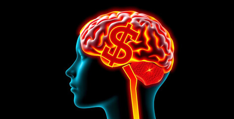 Obraz premium Conceptual Visualization of Financial Mindset