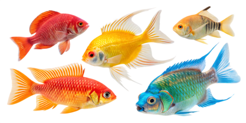 vibrant aquarium species fish isolated on transparent background.png