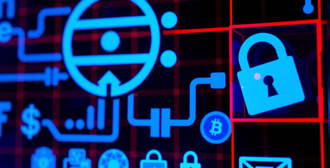 Obraz premium Cybersecurity and Digital Privacy Concepts