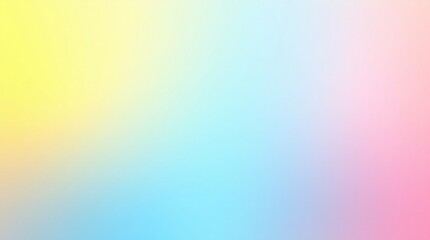 Dreamy Pastel Rainbow Gradient: Soft, Blending Hues of Yellow, Blue, Pink. Calming and Serene Aesthetic.