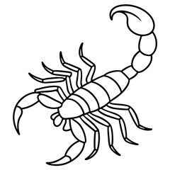 Scorpion Silhouette Sketch