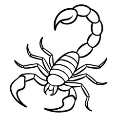 Scorpion Silhouette Sketch