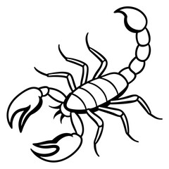 Scorpion Silhouette Sketch