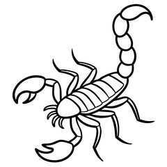 Scorpion Silhouette Sketch