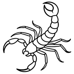 Scorpion Silhouette Sketch