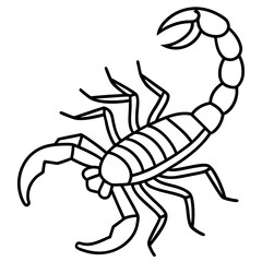 Scorpion Silhouette Sketch