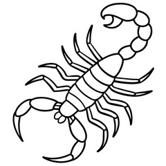 Scorpion Silhouette Sketch