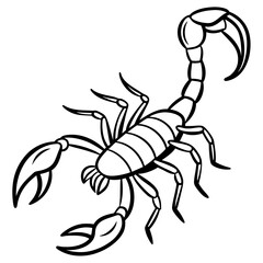 Scorpion Silhouette Sketch