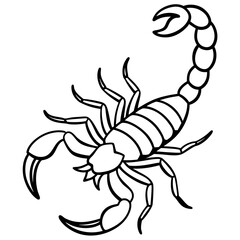 Scorpion Silhouette Sketch
