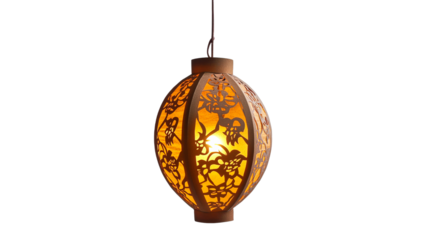 Decorative hanging lantern with intricate designs