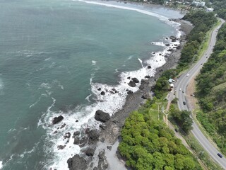 Jaco, Costa Rica's coastline from above