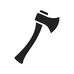 Simple Black Axe Silhouette and axe icon, axe, hatchet, ax, equipment, woodcutter