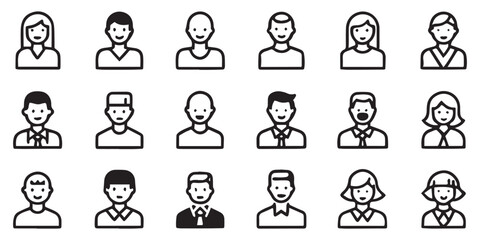 Brand ambassador, pr and public influence editable stroke outline