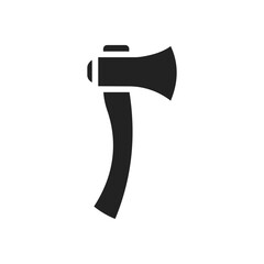 Simple Black Axe Silhouette and axe icon, axe, hatchet, ax, equipment, woodcutter