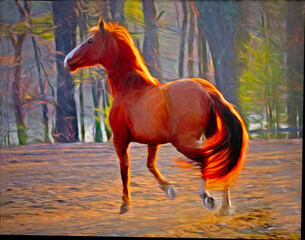 Red Horse in the Sun 