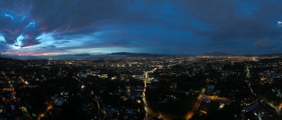 San José, Costa Rica, night view from Escazu