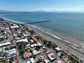 Puntarenas, Costa Rica: Beachfront View with Pier