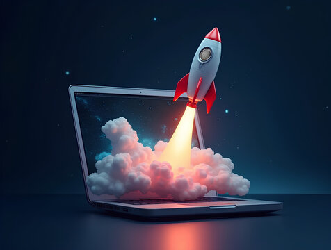 rocket in space