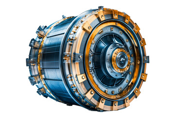 Modern jet engine component displayed in detail