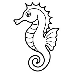 Seahorse Fine Line Design