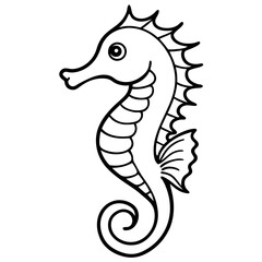 Seahorse Fine Line Design