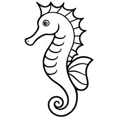 Seahorse Fine Line Design
