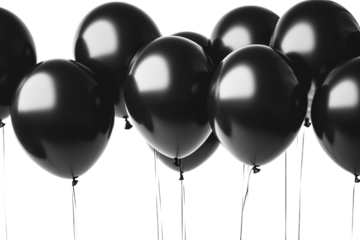 Black balloons add elegance to festivities