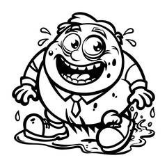 A glyph sticker of awkward smile