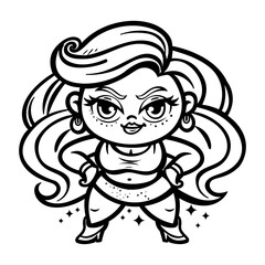 A glyph sticker of an elegant woman 