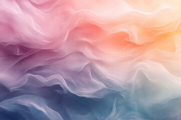 Obraz premium Soft, flowing fabric creates a gentle gradient of colors in a serene abstract composition