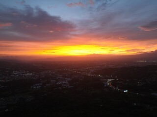 Escazu sunset: A Costa Rican picturesque view