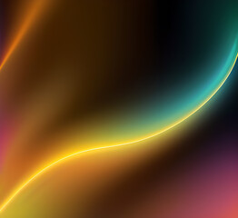 Neon gradient wave light in pink and blue tones on dark background creating futuristic and vibrant visuals for modern tech-inspired or artistic abstract.generative ai
