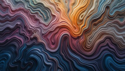 Fototapeta premium Dynamic swirling abstract art studio digital artwork colorful close-up gigapixel cgi concept