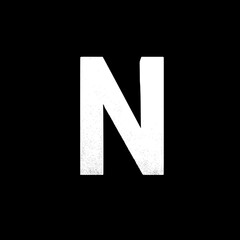 Elegant 3D Capital Letter N Graphic Design