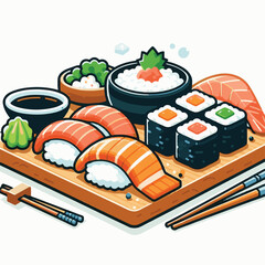 seafood, sushi, gourmet, fresh, delicious, rice, food, traditional, fish, japanese, cuisine, sashimi, maki, asian, tasty, culinary, healthy, salmon, roll, lunch, japan, seaweed, restaurant, dinner, as
