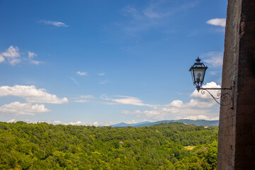 Green Landscape and Old Lantern
