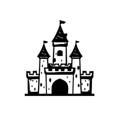 Obraz premium Whimsical Castle Illustration, Fairytale Fortress