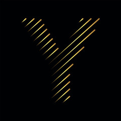 Rained Logo combine with letter Y vector template