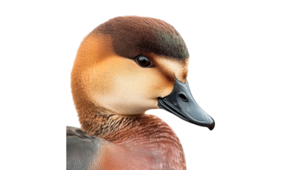 Close up of a colorful duck in natural habitat