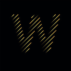 Rained Logo combine with letter W vector template