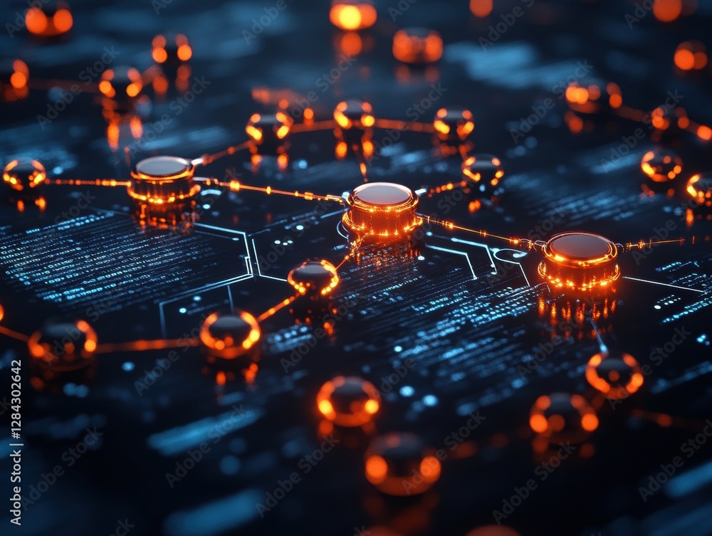 Poster circuit board with microchip and wires