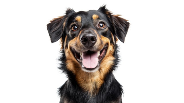 Joyful dog with a bright expression