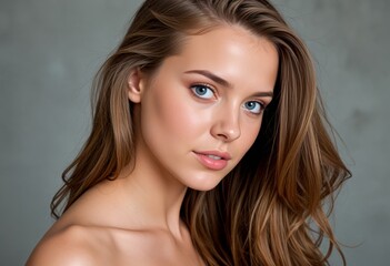 Fototapeta premium Portrait of young and beautiful woman 