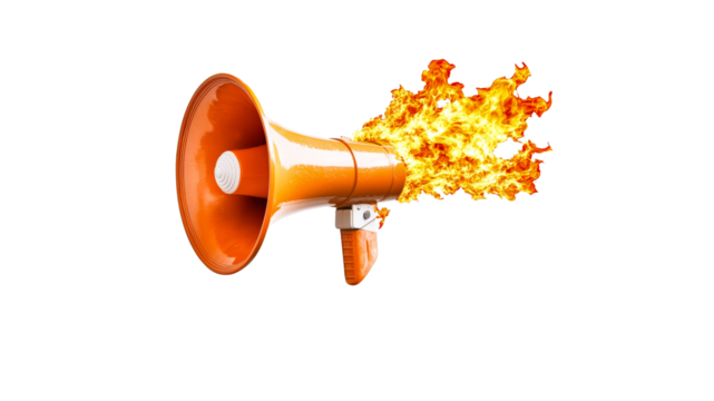 Flame tinged loudspeaker exudes power