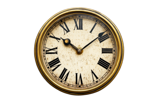 Vintage wall clock with Roman numerals