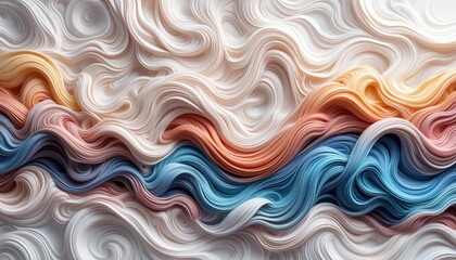 Obraz premium Flowing color patterns abstract art digital creation studio close-up gigapixel cgi concept