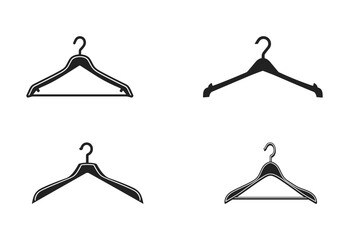 Set of Hanger vector black and white Clean and Professional Design