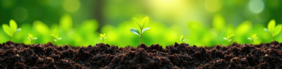 Naklejka premium Buckwheat plants with deep roots in fertile soil, plant, landscape, vegetation